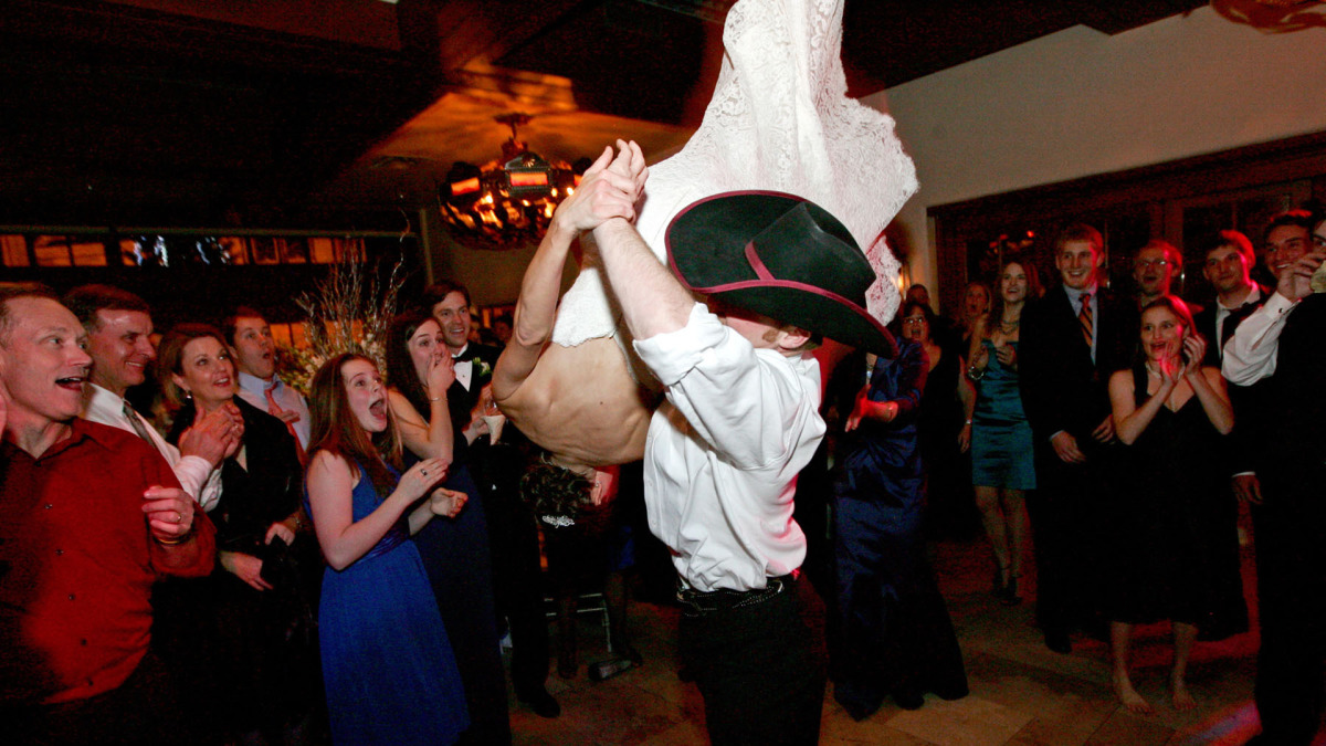 Bride over the shoulder